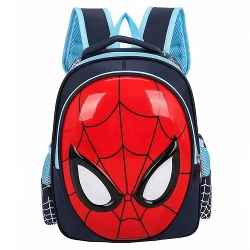 Plecak Szkolny Spider-Man 3D dla Chłopca A4 Duży Plecak Dziecięcy Czerwono-Niebieski