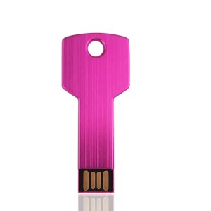 Pendrive 64GB Klucz USB Metalowy Pamięć Przenośna do Kluczy Różowy