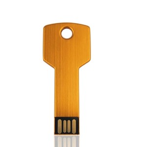 Pendrive 64GB Klucz USB Metalowy Pamięć Przenośna do Kluczy Pomarańczowy