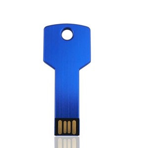 Pendrive 64GB Klucz USB Metalowy Pamięć Przenośna do Kluczy Niebieski
