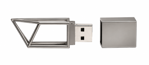 Pendrive 64GB Biżuteryjny USB Ozdobny Kryształ Diament Metalowy Srebrny
