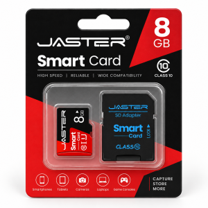 Karta Pamięci Micro SD 8GB JASTER Class10 UHS-I + Adapterem SD