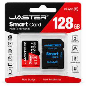 Karta Pamięci Micro SD 128GB JASTER Class10 UHS-I + Adapterem SD