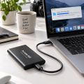 Dysk Zewnętrzny SSD 1TB USB-C Portable Slim Metalowy Czarny