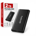 Dysk Zewnętrzny SSD 2TB USB-C Portable Slim Metalowy Czarny