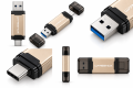 Pendrive do Telefonu USB 3.0 Type-C WANSENDA OTG 2w1 Pamięć Flash Złoty