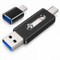 Czarny Pendrive 4w1 USB 3.0 Typ-C Lightning Micro-USB do iPhone Android PC