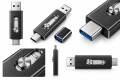Czarny Pendrive 4w1 USB 3.0 Typ-C Lightning Micro-USB do iPhone Android PC