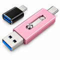 Różowy Pendrive 4w1 USB 3.0 Typ-C Lightning Micro-USB do iPhone Android PC