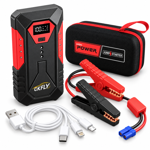 Jump Starter Booster 3000A GKFLY Powerbank Samochodowy LCD + Kable Etui