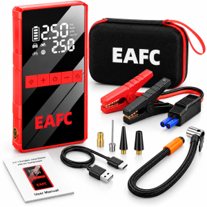 Jump Starter z Kompresorem EAFC 4000A 150PSI Pompka do Opon + Etui Zestaw