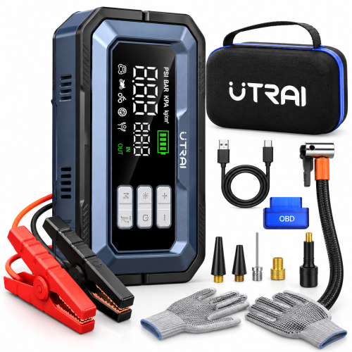 Zestaw Jump Starter Booster z Kompresorem UTRAI 7000A Powerbank OBD