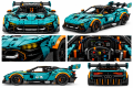 Klocki Technic Samochód Sportowy Vulcan Supercar Zielony 3794 Pcs