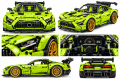 Klocki Technic Samochód Sportowy Mercedes Benz AMG GT3 Zielony 2898 PCS
