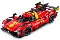 Klocki Technic Samochód Wyścigowy Le Mans Hypercar 1:8 Czerwony 3129 Elementów