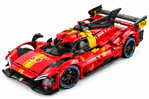 Klocki Technic Samochód Wyścigowy Le Mans Hypercar 1:8 Czerwony 3129 Elementów