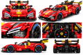 Klocki Technic Samochód Wyścigowy Le Mans Hypercar 1:8 Czerwony 3129 Elementów