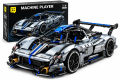Klocki Technic Samochód Sportowy TOYLINX Supercar 1:8 Srebrny 3526 Elementów