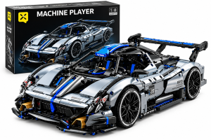 Klocki Technic Samochód Sportowy TOYLINX Supercar 1:8 Srebrny 3526 Elementów