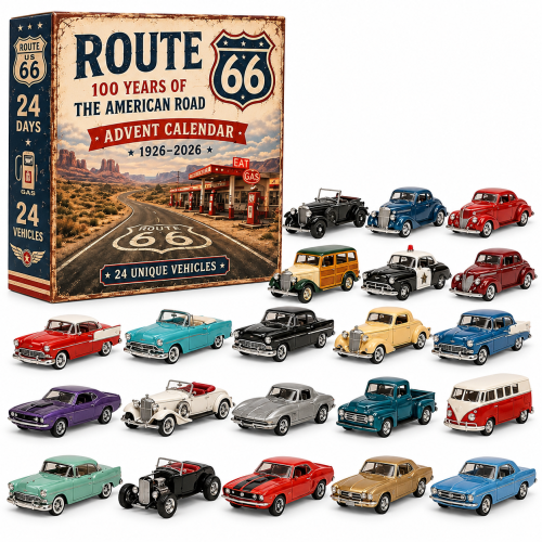 Kalendarz Adwentowy Autka Retro Route 66 24 Pojazdy Amerykańskie Prezent