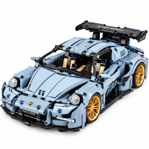Klocki Technic Samochód Sportowy Porsche 911 GT3 RS Szary 1456 Elementów