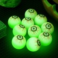 Piłeczki Kauczukowe Świecące Oczy Zielone 20 szt Gadżet na Halloween