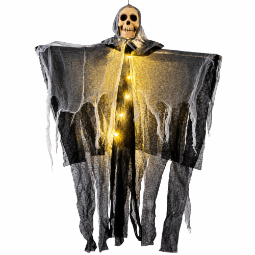Dekoracja Wisząca Duch Upiór Czaszka Świecący LED Ozdoba na Halloween