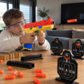 Pistolet na Pociski Miękkie Wyrzucane Łuski Styl Klocków Magazynek Tarcze Prezent