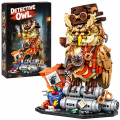 Klocki zabawka dla dzieci Sowa Detektyw Steampunk Figurka Ptak