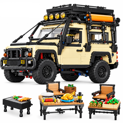 Zestaw Klocki Technic Samochód Terenowy 4x4 Defender Kemping 2766 Elementów