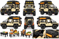 Zestaw Klocki Technic Samochód Terenowy 4x4 Defender Kemping 2766 Elementów