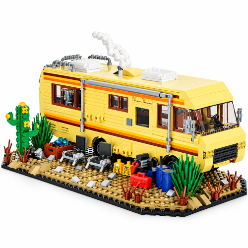 Zestaw Klocki Samochód Kamper RV Breaking Bad Pustynia 904 Elementów