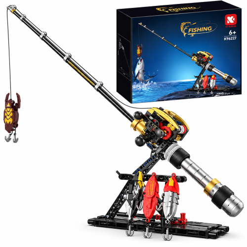 Klocki Technic Wędka ze Stojakiem Kołowrotek Przynęty Fishing