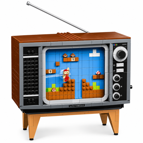 Klocki RETRO Telewizor Gra Mario Bros Kineskop TV dla Gracza 2646 Szt.
