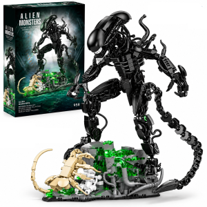 Zestaw Klocków Obcy Alien Monster 958 elem. Figurka Ksenomorf z Podświetleniem LED