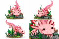 Klocki Różowy Aksolotl Axolotl 998 elem Figurka Kolekcjonerska Zwierzątko na Podstawce