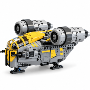 Klocki Statek Kosmiczny Myśliwiec Sci-Fi Razor Crest 930 elem. – Model dla Fanów Gwiezdnych Przygód