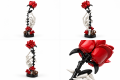 Klocki Czerwona Róża w Dłoni Szkieletu Gothic Rose 31 cm – Figurka Prezent Gothic Horror