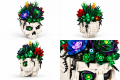 Klocki Czaszka z Sukulentami Gothic Succulent Skull – Doniczka Kwiaty Bukiet Dekoracja Gothic