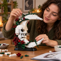 Klocki Gotycki Półksiężyc z Czaszką i Czerwonymi Różami Model 3D